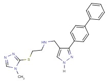 N-{[3-(4-biphenylyl)-1H-pyrazol-4-yl]methyl}-2-[(4-methyl-4H-1,2,4-triazol-3-yl)thio]ethanamine