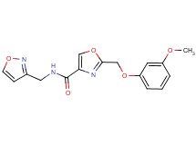 N-(3-isoxazolylmethyl)-2-[(3-methoxyphenoxy)methyl]-1,3-oxazole-4-carboxamide