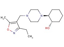 rel-(1S,2S)-2-{4-[(3-ethyl-5-methyl-4-isoxazolyl)methyl]-1-piperazinyl}cyclohexanol trifluoroacetate (salt)