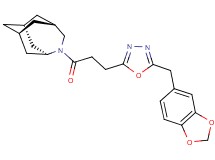 (1R*,3s,6r,8S*)-4-{3-[5-(1,3-benzodioxol-5-ylmethyl)-1,3,4-oxadiazol-2-yl]propanoyl}-4-azatricyclo[4.3.1.1~3,8~]undecane