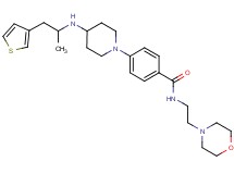 4-(4-{[1-methyl-2-(3-thienyl)ethyl]amino}-1-piperidinyl)-N-[2-(4-morpholinyl)ethyl]benzamide
