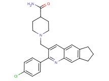 1-{[2-(4-chlorophenyl)-7,8-dihydro-6H-cyclopenta[g]quinolin-3-yl]methyl}-4-piperidinecarboxamide