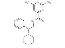 2,6-dimethyl-N-(2-morpholin-4-yl-2-pyridin-4-ylethyl)pyrimidine-4-carboxamide