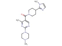 4-methyl-5-{[4-(1-methyl-1H-imidazol-2-yl)piperidin-1-yl]carbonyl}-2-(4-methylpiperazin-1-yl)pyrimidine