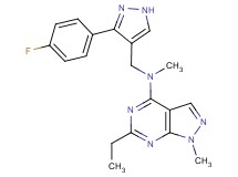 6-ethyl-N-{[3-(4-fluorophenyl)-1H-pyrazol-4-yl]methyl}-N,1-dimethyl-1H-pyrazolo[3,4-d]pyrimidin-4-amine