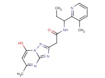 2-(7-hydroxy-5-methyl[1,2,4]triazolo[1,5-a]pyrimidin-2-yl)-N-[1-(3-methylpyridin-2-yl)propyl]acetamide