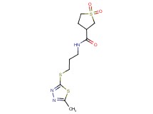 N-{3-[(5-methyl-1,3,4-thiadiazol-2-yl)thio]propyl}tetrahydrothiophene-3-carboxamide 1,1-dioxide