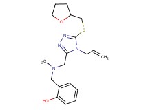 2-{[({4-allyl-5-[(tetrahydro-2-furanylmethyl)thio]-4H-1,2,4-triazol-3-yl}methyl)(methyl)amino]methyl}phenol