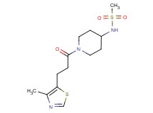 N-{1-[3-(4-methyl-1,3-thiazol-5-yl)propanoyl]-4-piperidinyl}methanesulfonamide