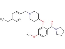 1-(4-ethylbenzyl)-4-[5-methoxy-2-(1-pyrrolidinylcarbonyl)phenoxy]piperidine
