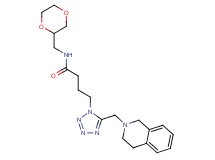 4-[5-(3,4-dihydro-2(1H)-isoquinolinylmethyl)-1H-tetrazol-1-yl]-N-(1,4-dioxan-2-ylmethyl)butanamide
