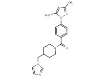 1-[4-(3,5-dimethyl-1H-pyrazol-1-yl)benzoyl]-4-(1H-imidazol-1-ylmethyl)piperidine