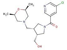 ((3R*,4R*)-1-[(5-chloropyridin-3-yl)carbonyl]-4-{[(2R*,6S*)-2,6-dimethylmorpholin-4-yl]methyl}pyrrolidin-3-yl)methanol