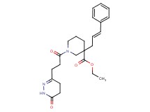 ethyl 1-[3-(6-oxo-1,4,5,6-tetrahydro-3-pyridazinyl)propanoyl]-3-[(2E)-3-phenyl-2-propen-1-yl]-3-piperidinecarboxylate