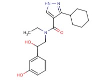 3-cyclohexyl-N-ethyl-N-[2-hydroxy-2-(3-hydroxyphenyl)ethyl]-1H-pyrazole-4-carboxamide