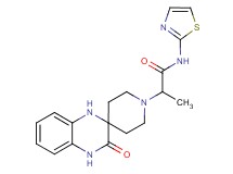 2-(3'-oxo-3',4'-dihydro-1H,1'H-spiro[piperidine-4,2'-quinoxalin]-1-yl)-N-1,3-thiazol-2-ylpropanamide