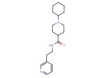 1-cyclohexyl-N-[2-(3-pyridinyl)ethyl]-4-piperidinecarboxamide