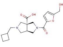 (3aR*,6aR*)-2-(cyclobutylmethyl)-5-[5-(hydroxymethyl)-2-furoyl]hexahydropyrrolo[3,4-c]pyrrole-3a(1H)-carboxylic acid
