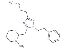2-{[3-(2-methoxyethyl)-1-(2-phenylethyl)-1H-1,2,4-triazol-5-yl]methyl}-1-methylpiperidine