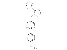 2-(4-methoxyphenyl)-5-{[2-(1,3-thiazol-2-yl)pyrrolidin-1-yl]methyl}pyrimidine
