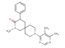 9-(5,6-dimethyl-4-pyrimidinyl)-2-methyl-4-phenyl-2,9-diazaspiro[5.5]undecan-3-one