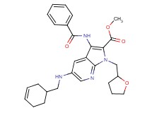 methyl 3-(benzoylamino)-5-[(3-cyclohexen-1-ylmethyl)amino]-1-(tetrahydro-2-furanylmethyl)-1H-pyrrolo[2,3-b]pyridine-2-carboxylate
