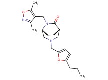(1S*,5R*)-6-[(3,5-dimethylisoxazol-4-yl)methyl]-3-[(5-propyl-2-furyl)methyl]-3,6-diazabicyclo[3.2.2]nonan-7-one