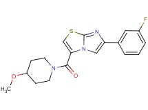 6-(3-fluorophenyl)-3-[(4-methoxy-1-piperidinyl)carbonyl]imidazo[2,1-b][1,3]thiazole