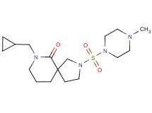 7-(cyclopropylmethyl)-2-[(4-methylpiperazin-1-yl)sulfonyl]-2,7-diazaspiro[4.5]decan-6-one