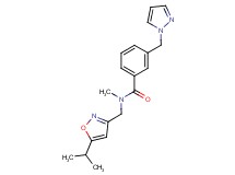 N-[(5-isopropyl-3-isoxazolyl)methyl]-N-methyl-3-(1H-pyrazol-1-ylmethyl)benzamide