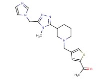1-[4-({3-[5-(1H-imidazol-1-ylmethyl)-4-methyl-4H-1,2,4-triazol-3-yl]piperidin-1-yl}methyl)-2-thienyl]ethanone