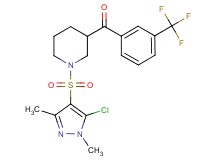 {1-[(5-chloro-1,3-dimethyl-1H-pyrazol-4-yl)sulfonyl]-3-piperidinyl}[3-(trifluoromethyl)phenyl]methanone