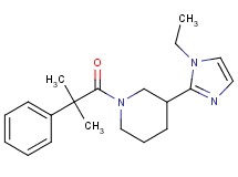 3-(1-ethyl-1H-imidazol-2-yl)-1-(2-methyl-2-phenylpropanoyl)piperidine