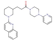 2-(3-{3-oxo-3-[4-(2-pyridinyl)-1-piperazinyl]propyl}-1-piperidinyl)quinoline