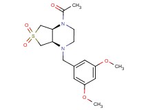 (4aR*,7aS*)-1-acetyl-4-(3,5-dimethoxybenzyl)octahydrothieno[3,4-b]pyrazine 6,6-dioxide