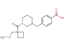 4-[(1-{[1-(methoxymethyl)cyclobutyl]carbonyl}-3-piperidinyl)methyl]benzoic acid