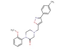 1-(2-methoxyphenyl)-4-{[3-(4-methylphenyl)-5-isoxazolyl]methyl}-2-piperazinone