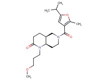 (4aS*,8aR*)-6-(5-isopropyl-2-methyl-3-furoyl)-1-(3-methoxypropyl)octahydro-1,6-naphthyridin-2(1H)-one