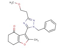 3-[1-benzyl-3-(2-methoxyethyl)-1H-1,2,4-triazol-5-yl]-2-methyl-6,7-dihydro-1-benzofuran-4(5H)-one