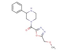 1-{[5-(methoxymethyl)-1,3,4-oxadiazol-2-yl]carbonyl}-3-phenylpiperazine