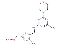 N-{[2-(methoxymethyl)-4-methyl-1,3-thiazol-5-yl]methyl}-6-methyl-2-morpholin-4-ylpyrimidin-4-amine