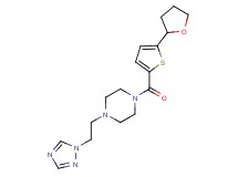 1-{[5-(tetrahydro-2-furanyl)-2-thienyl]carbonyl}-4-[2-(1H-1,2,4-triazol-1-yl)ethyl]piperazine