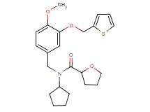 N-cyclopentyl-N-[4-methoxy-3-(2-thienylmethoxy)benzyl]tetrahydro-2-furancarboxamide