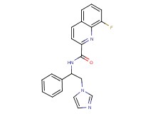 8-fluoro-N-[2-(1H-imidazol-1-yl)-1-phenylethyl]-2-quinolinecarboxamide