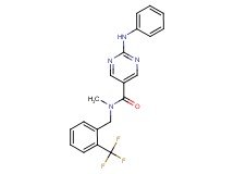 2-anilino-N-methyl-N-[2-(trifluoromethyl)benzyl]-5-pyrimidinecarboxamide