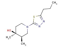 (3R*,4S*)-3,4-dimethyl-1-(5-propyl-1,3,4-thiadiazol-2-yl)piperidin-4-ol