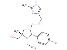 [(2S*,4R*,5R*)-5-(4-chlorophenyl)-1-ethyl-2-methyl-4-({[(2-methyl-1H-imidazol-4-yl)methyl]amino}methyl)-2-pyrrolidinyl]methanol