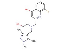 8-fluoro-2-({(2-hydroxyethyl)[(1,3,5-trimethyl-1H-pyrazol-4-yl)methyl]amino}methyl)quinolin-4-ol