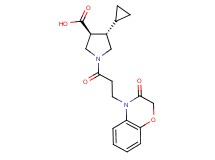 (3S*,4S*)-4-cyclopropyl-1-[3-(3-oxo-2,3-dihydro-4H-1,4-benzoxazin-4-yl)propanoyl]-3-pyrrolidinecarboxylic acid