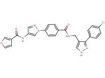 N-(1-{4-[({[3-(4-chlorophenyl)-1H-pyrazol-4-yl]methyl}amino)carbonyl]phenyl}-1H-pyrazol-4-yl)-3-furamide